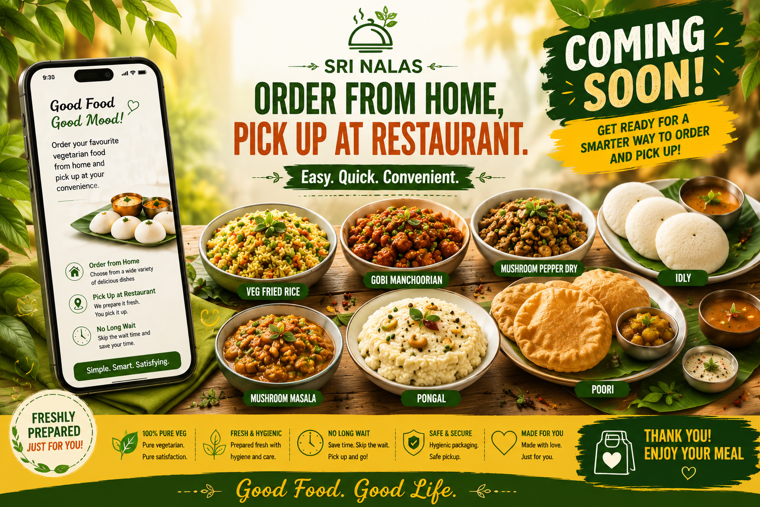 Sri Nalas vegetarian food varieties