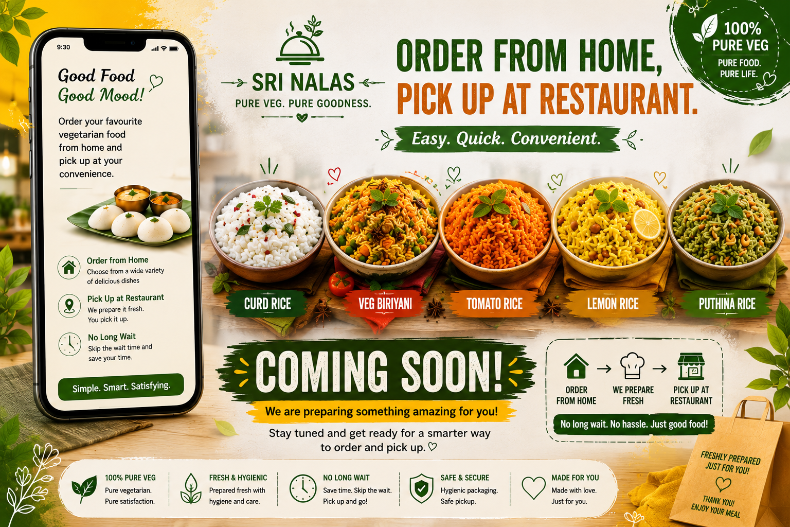 Sri Nalas vegetarian tiffin varieties